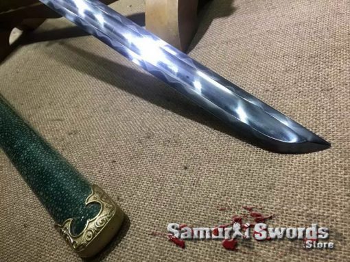 Chinese Chinese Dao Sword T10 Clay Tempered Steel With Full Green Ray ...