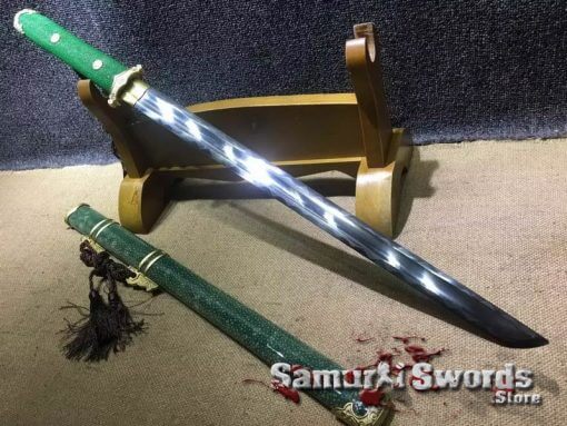 Chinese Chinese Dao Sword T10 Clay Tempered Steel With Full Green Ray ...