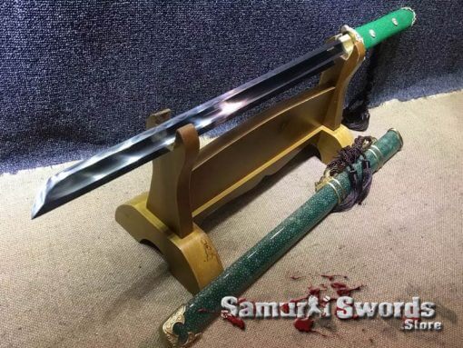 Chinese Chinese Dao Sword T10 Clay Tempered Steel With Full Green Ray ...